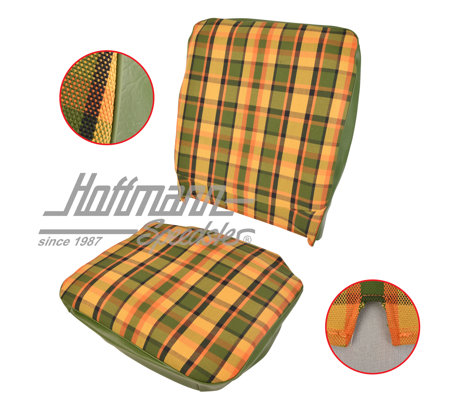 Sitzbezug, Westfalia, gelb/orange/grün