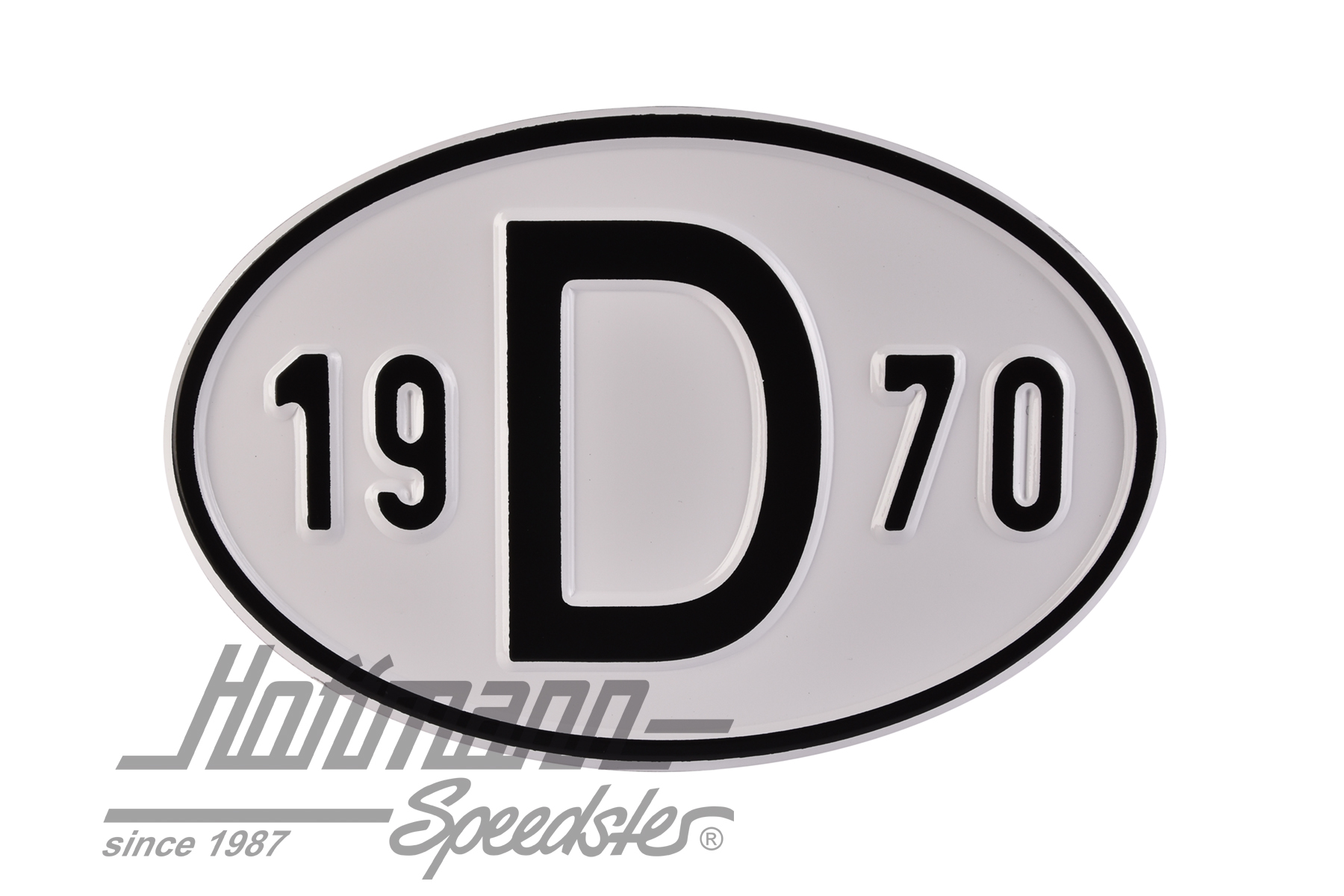 Nationalitätsschild "D", "1970", Alu