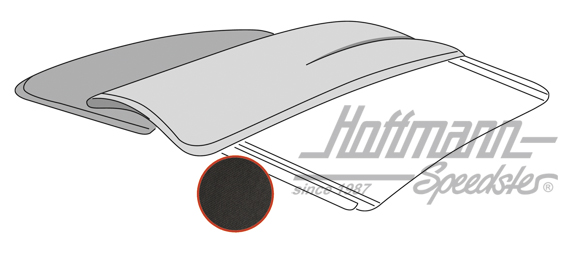 Faltdachbezug, 56-67, Sonnenland,schwarz Faltdachbezug, 56-67, Sonnenland,schwarz
