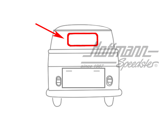 Heckscheibendichtung, Bus T1,-2.55/-7.65 Heckscheibendichtung, Bus T1,-2.55/-7.65