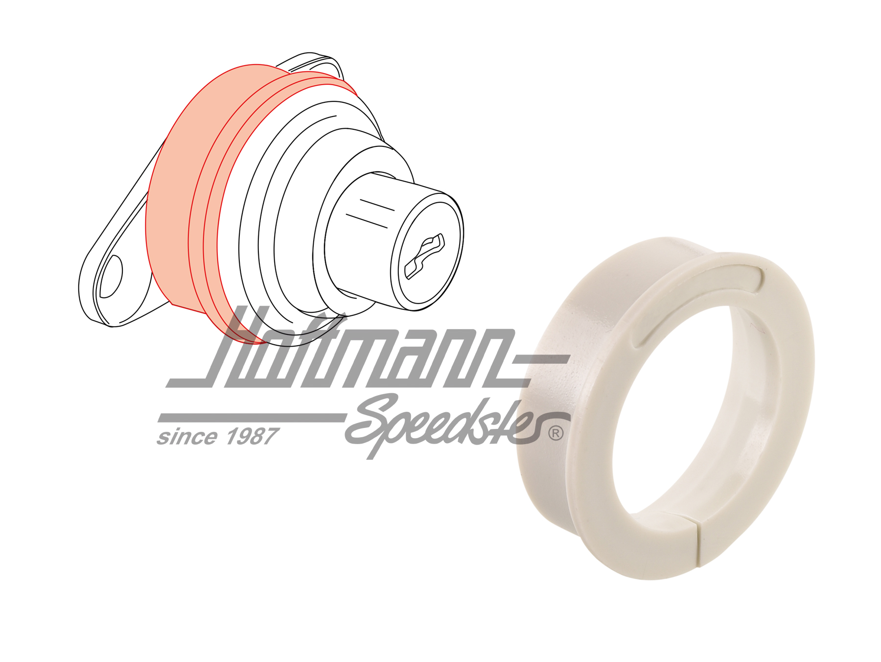 Distanzring, Heckklappenschloss, 63-66 Distanzring, Heckklappenschloss, 63-66