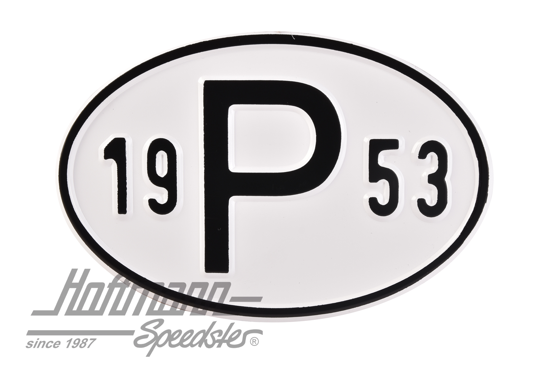 Nationalitätsschild "P", "1953", Alu