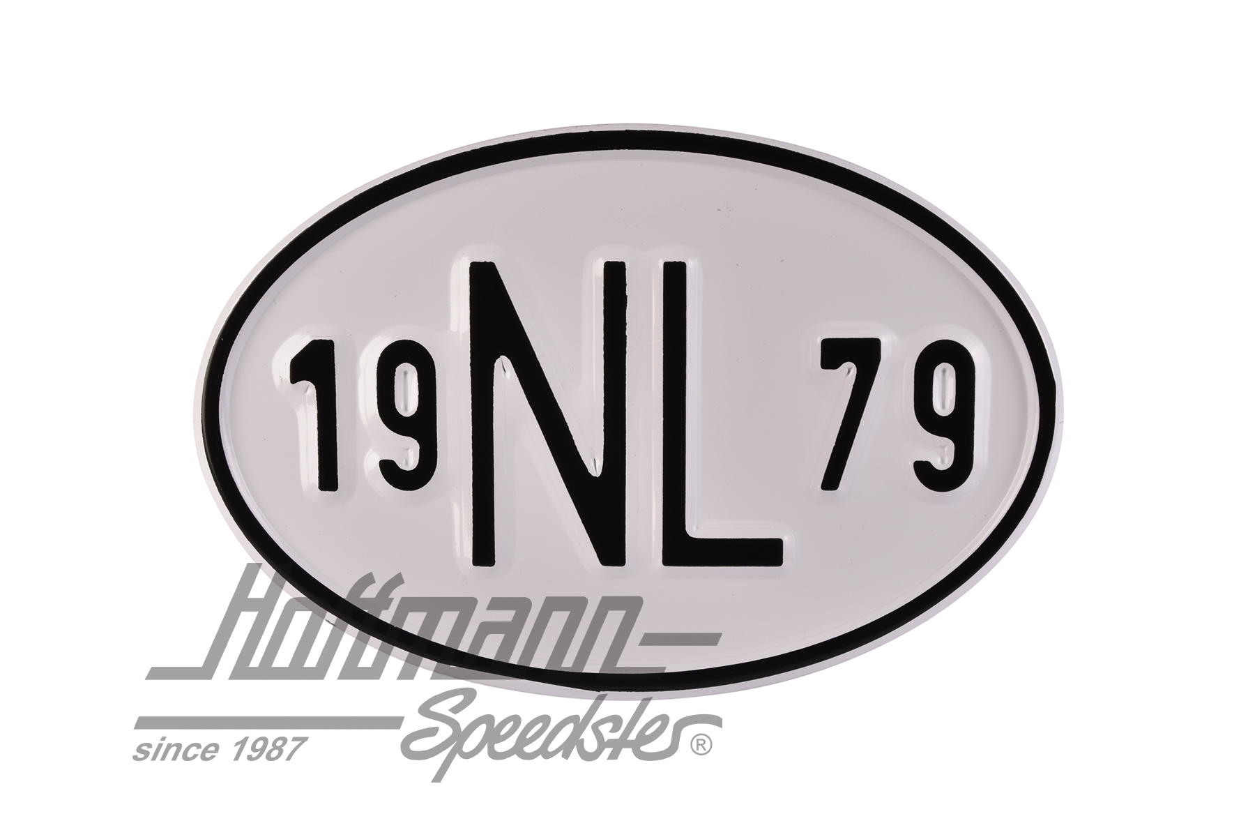 Nationalitätsschild "NL", "1979", Alu