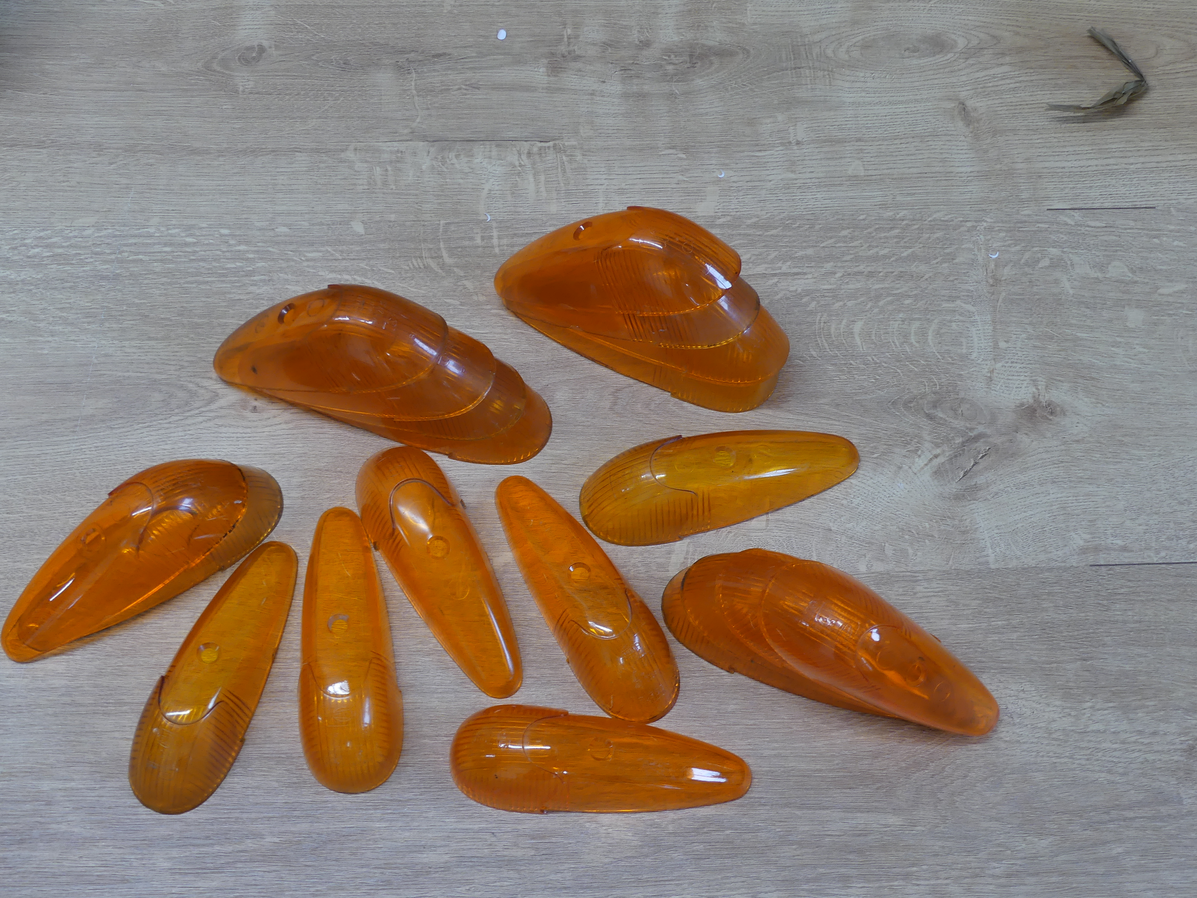 Blinkerglas, schmal, orange-Gebrauchtteil Blinkerglas, schmal, orange-Gebrauchtteil