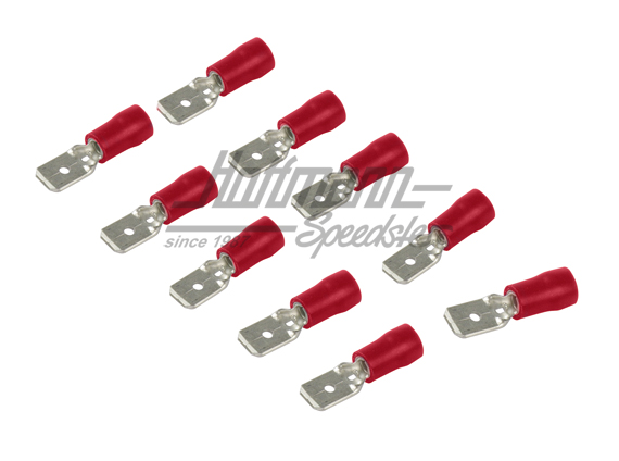 Flachstecker, 0.5-1.0mm, rot, 6.3mm