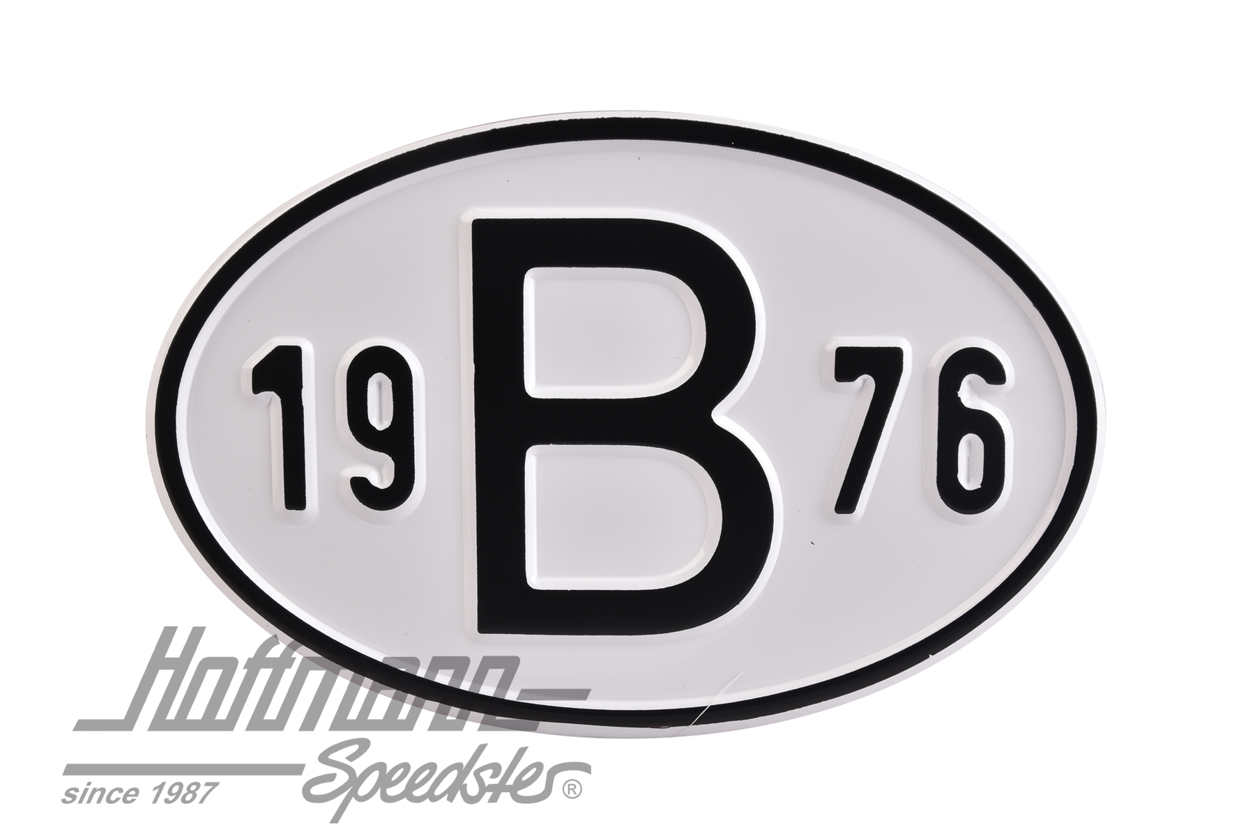 Nationalitätsschild "B", "1976", Alu