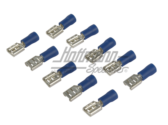 Flachsteckhülsen, 1.5-2.5mm, blau, 6.3mm