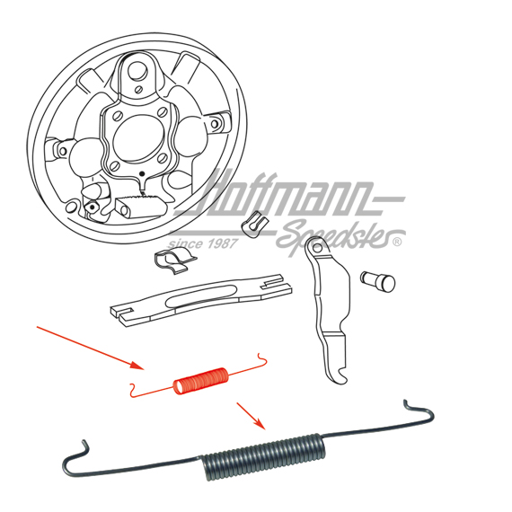 Feder, dünn, Vorderachse/Hinterachse Feder, dünn, Vorderachse/Hinterachse