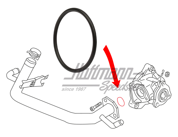 Dichtring, Wasserrohr/Thermostatgehäuse Dichtring, Wasserrohr/Thermostatgehäuse