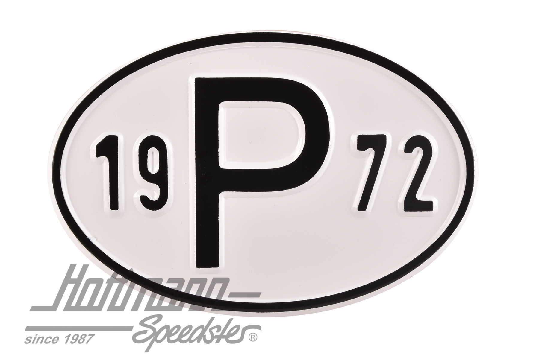 Nationalitätsschild "P", "1972", Alu