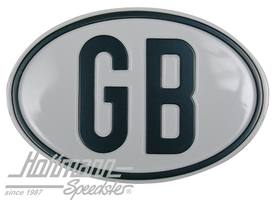 Nationalitätsschild "GB", Aluminium
