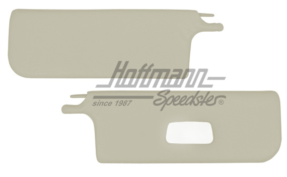 Sonnenblenden, weiß, mit Spiegel, Cabrio, 8.64-7.72 Sonnenblenden, weiß, mit Spiegel, Cabrio, 8.64-7.72