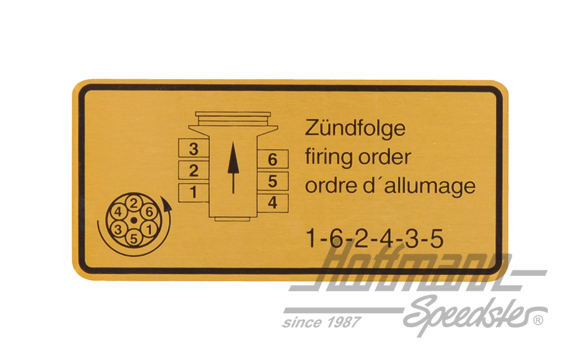 Aufkleber "Zündfolge", 911, 79-83