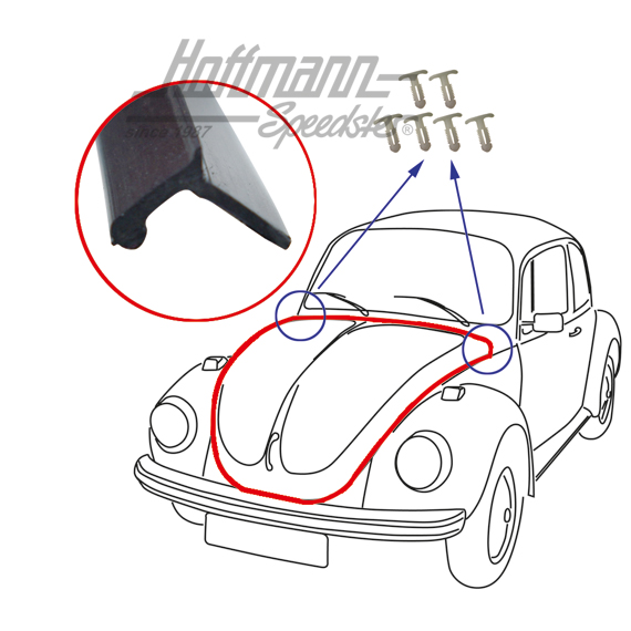Fronthaubendichtung, 1303, Germany Fronthaubendichtung, 1303, Germany