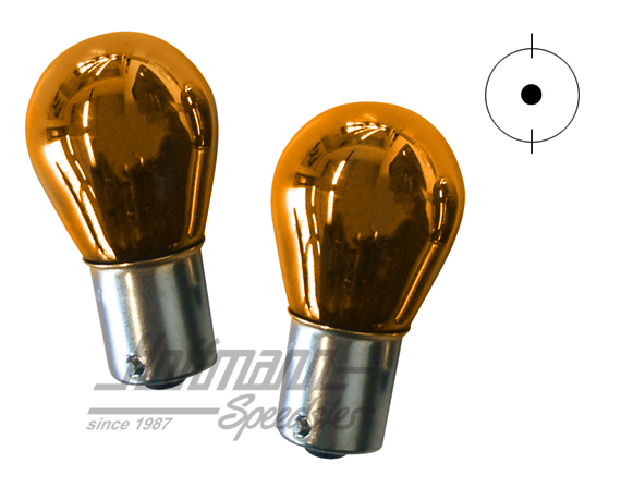 Blinkerlampen, chrombedampft, orange
