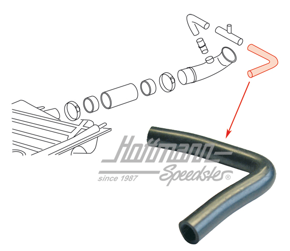 Entlüftungsschlauch, Tank/T-Stück, 1302 Entlüftungsschlauch, Tank/T-Stück, 1302