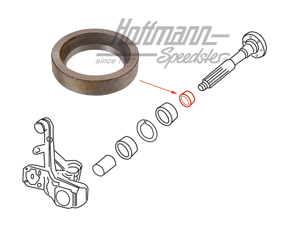 Abstandsring, Radlager, hinten, innen, Schräglenker Abstandsring, Radlager, hinten, innen, Schräglenker