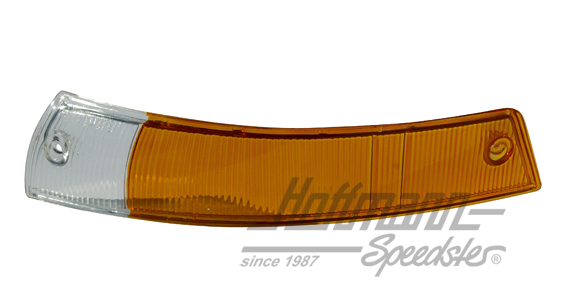 Blinkerglas, gelb/weiß, 911/912, 65-68, links Blinkerglas, gelb/weiß, 911/912, 65-68, links