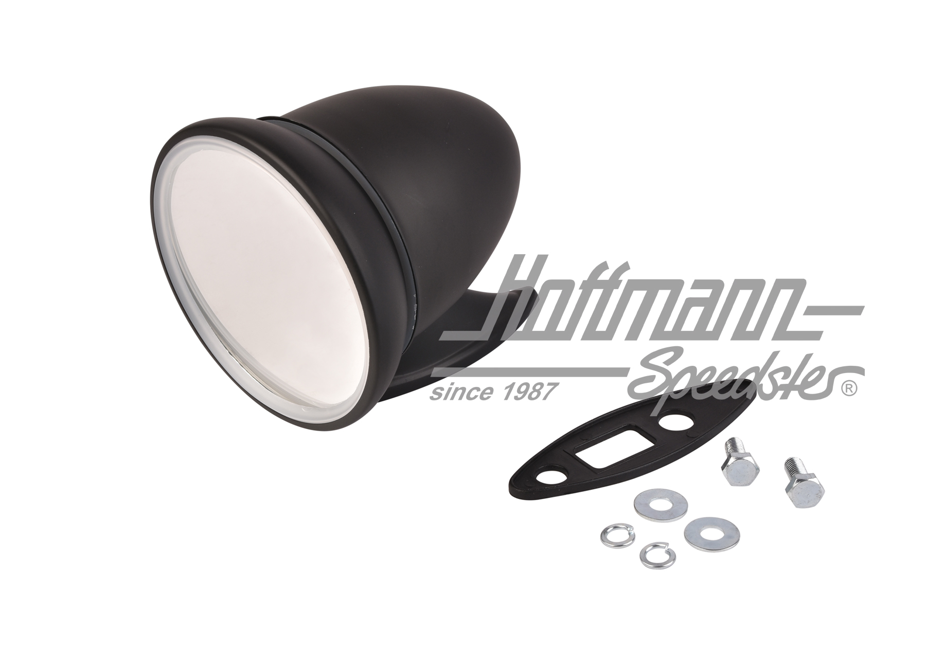 Sportspiegel "Torpedo", schwarz, li./re. Sportspiegel "Torpedo", schwarz, li./re.