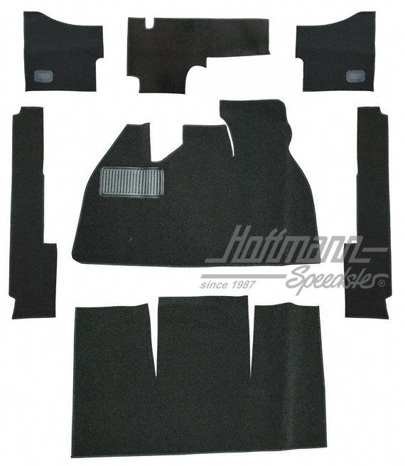 Teppichsatz für Limousine, Velour schwarz, 8.57-7.68