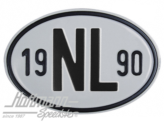 Nationalitätsschild "NL", "1990", Alu