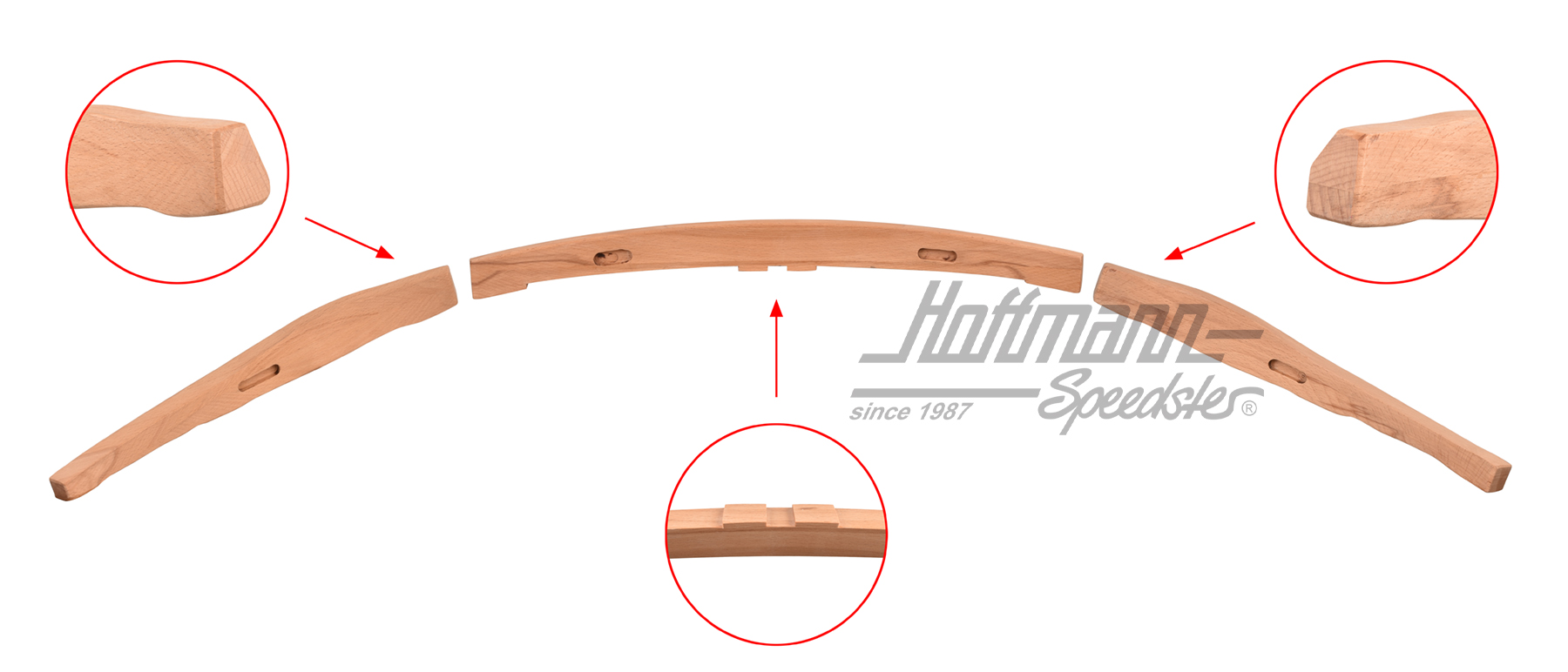 Spriegel, unter Heckscheibe, 3-tlg. Spriegel, unter Heckscheibe, 3-tlg.