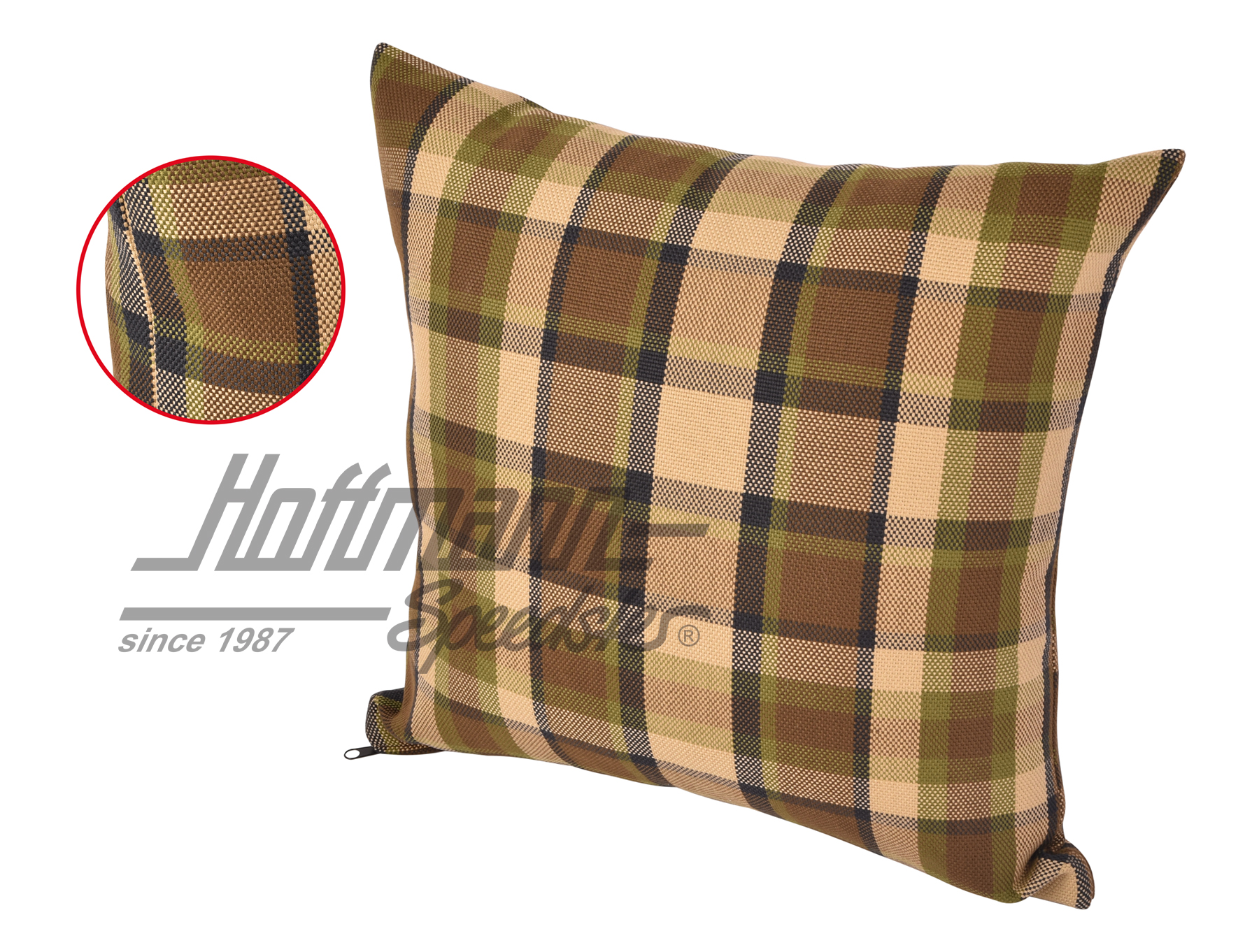 Kissen, Westfalia, braun/beige, 39x39cm