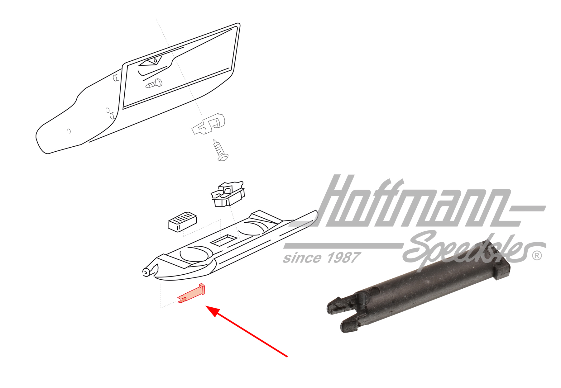 Scharnierstift, Handschuhfachklappe