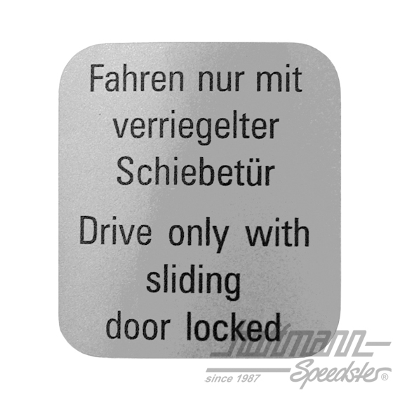 Aufkleber "Schiebetür"