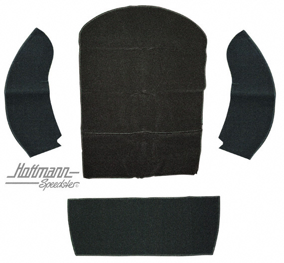 Teppichsatz, Stauraum, Cabrio, Velour, schwarz, 8.72-.79