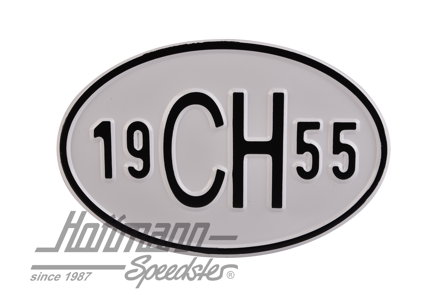Nationalitätsschild "CH", "1955", Alu