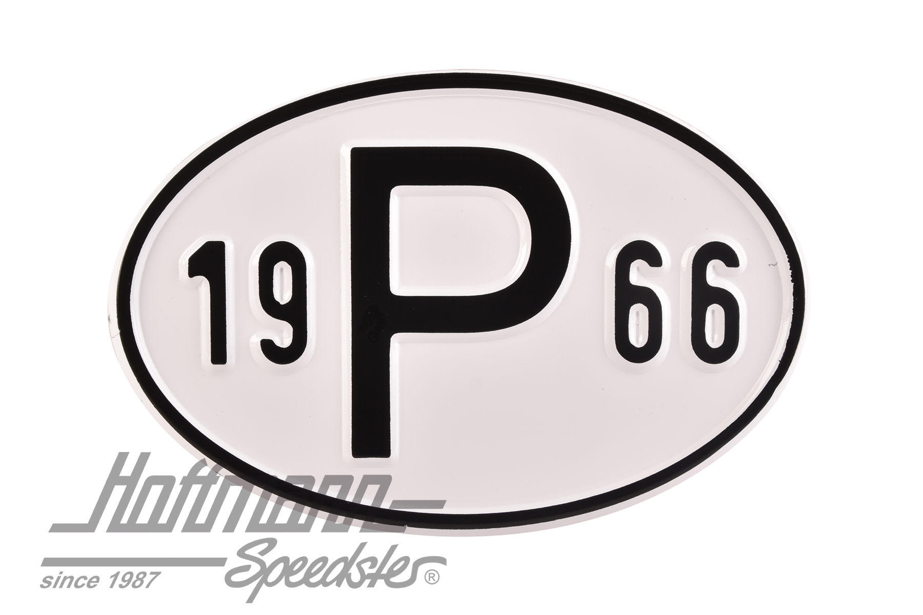 Nationalitätsschild "P", "1966", Alu