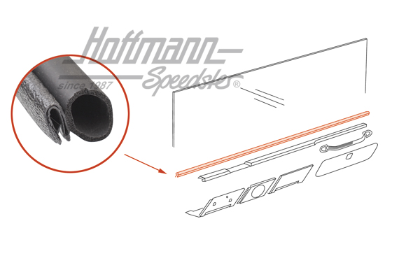 Dichtung, Armaturenbrett/Klappscheibe Dichtung, Armaturenbrett/Klappscheibe
