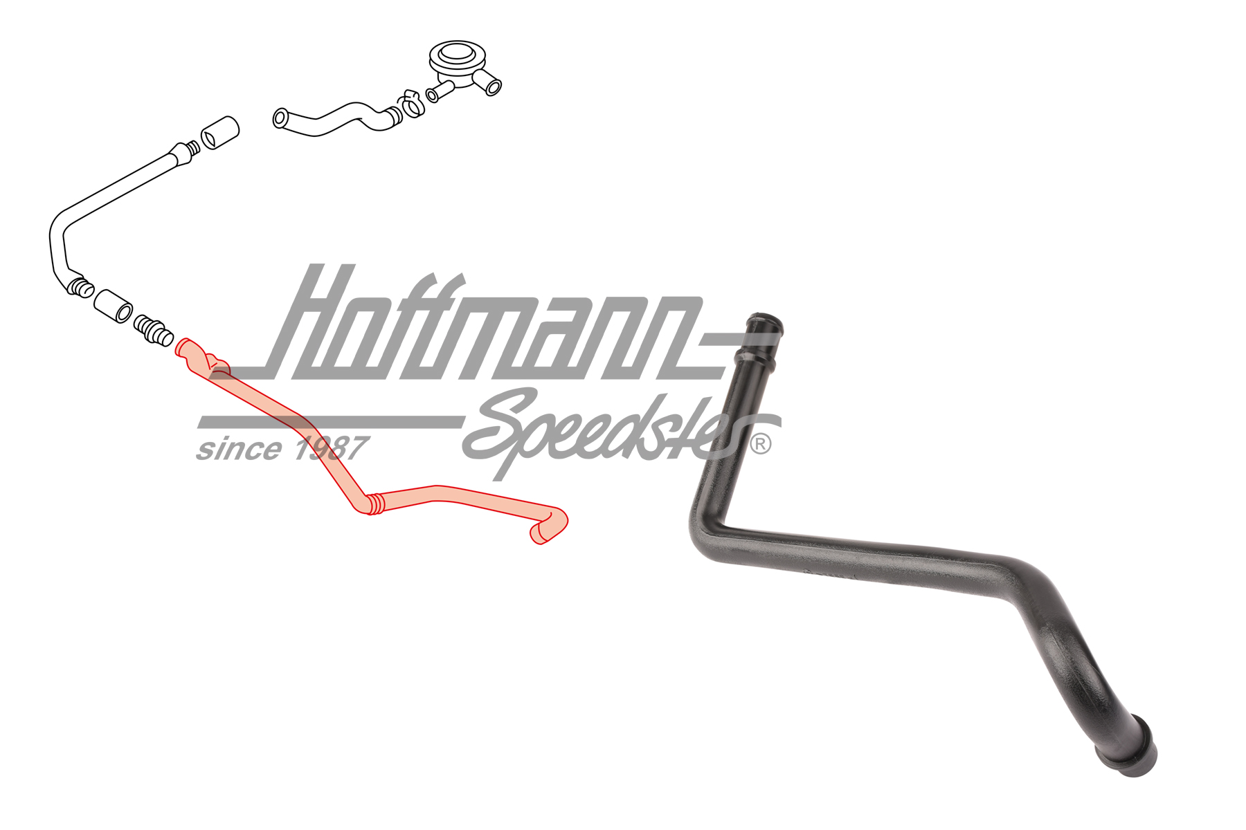 Entlüftungsrohr, Ventildeckel, 1.6+2.0 Entlüftungsrohr, Ventildeckel, 1.6+2.0
