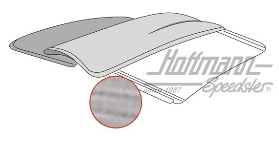 Faltdachbezug, 56-67, PVC, weiß Faltdachbezug, 56-67, PVC, weiß