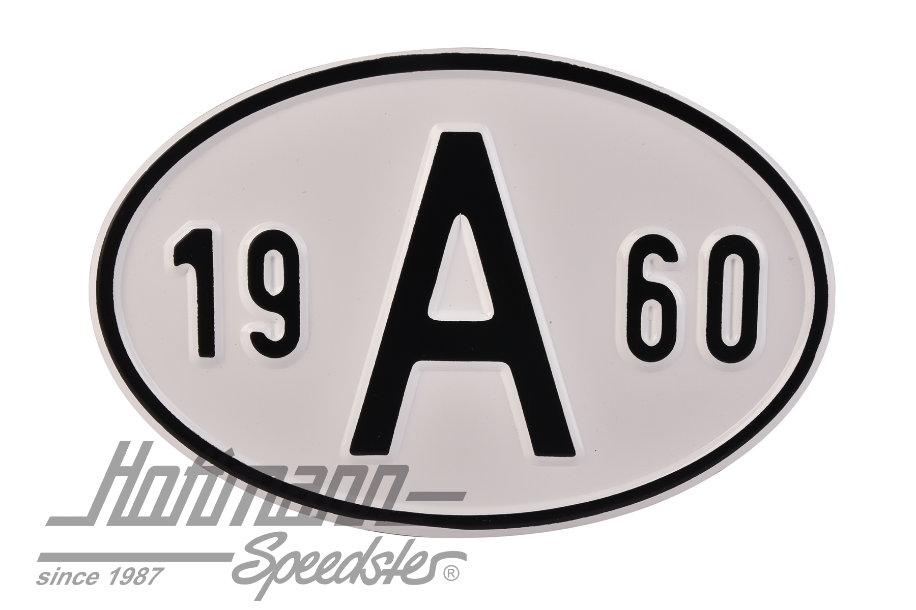Nationalitätsschild "A", "1960", Alu