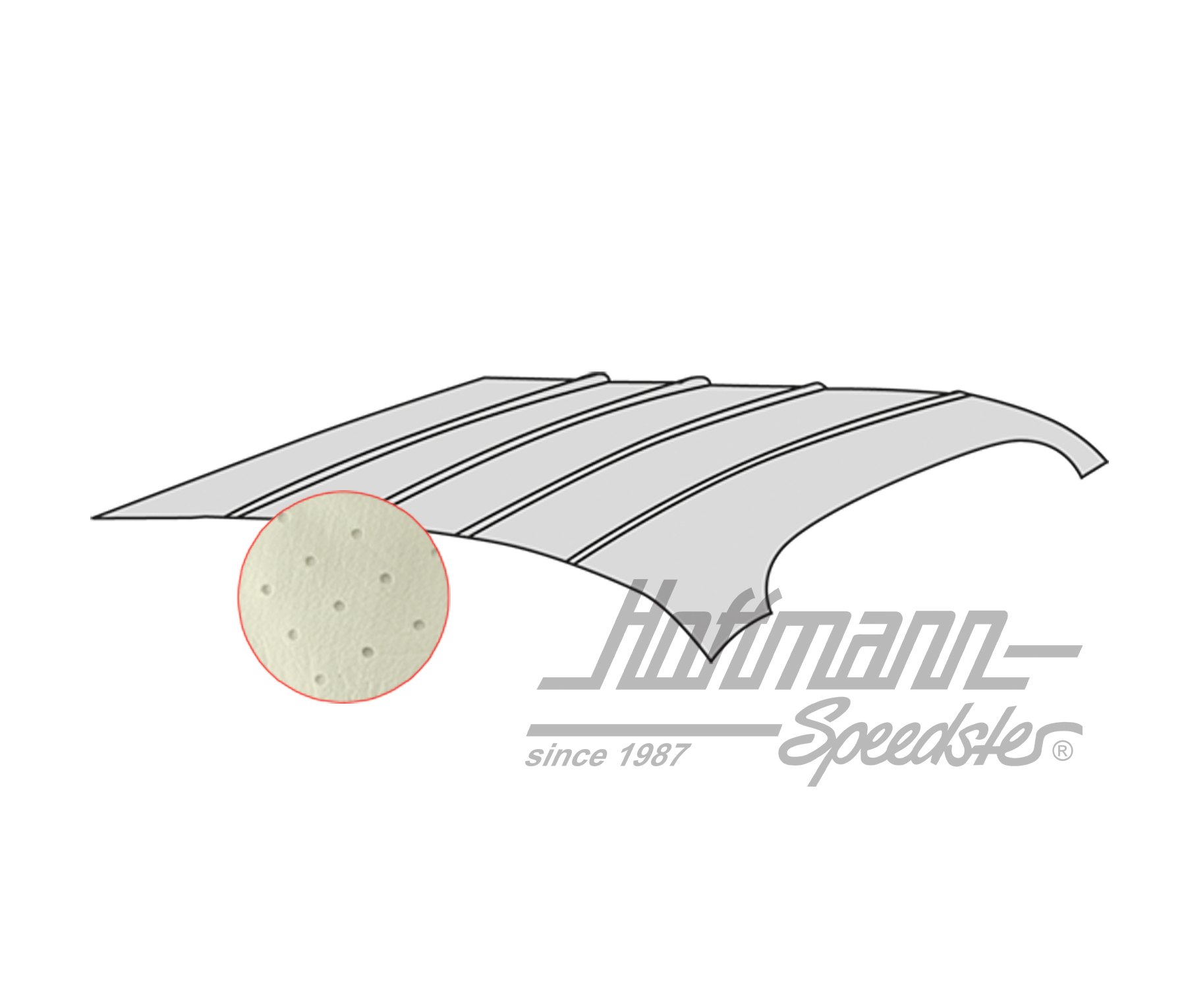 Himmel, Karmann, -.74,perforiert altweiß Himmel, Karmann, -.74,perforiert altweiß