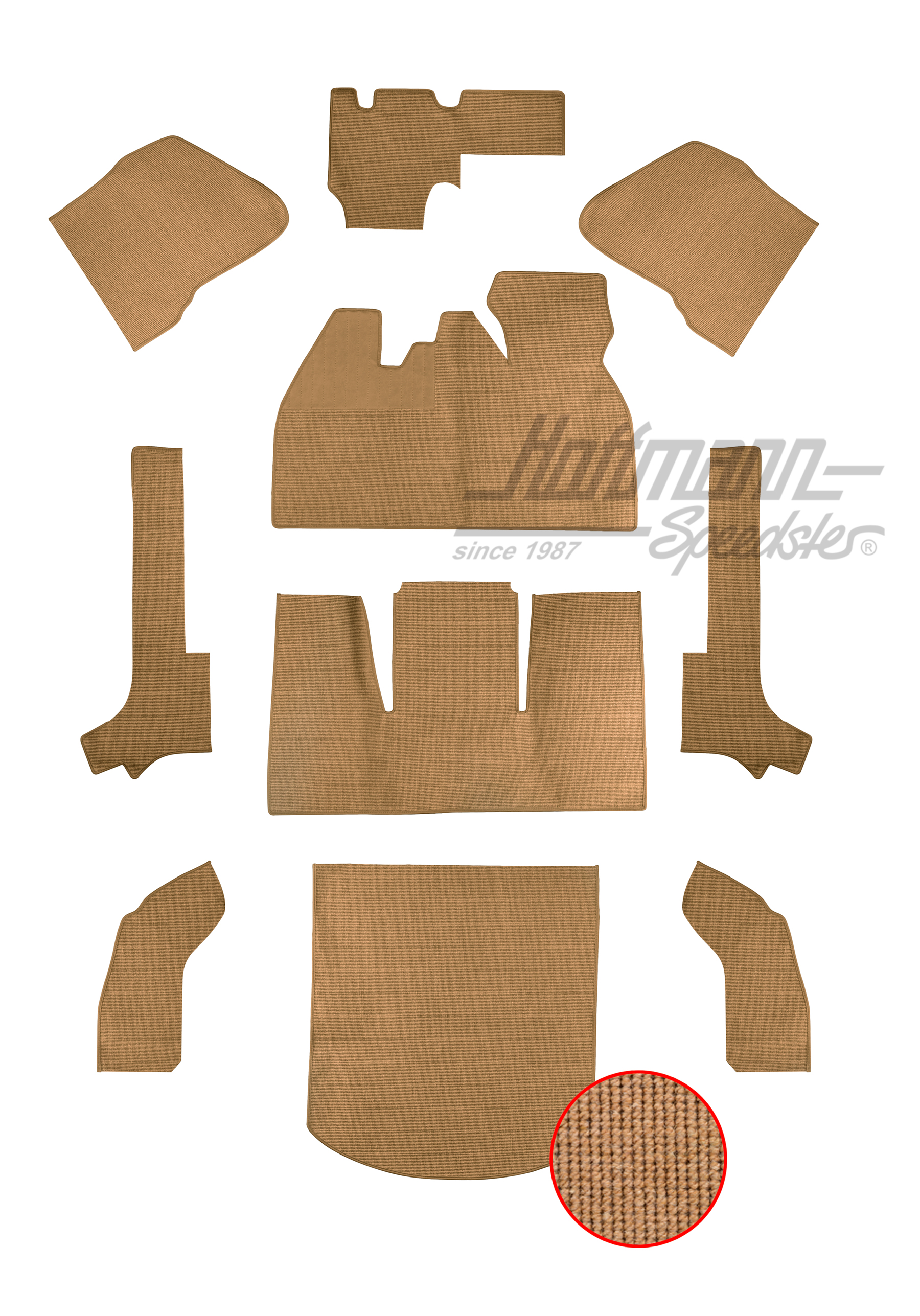 Teppichsatz, Cabrio,64-67,Haargarn(10), beige