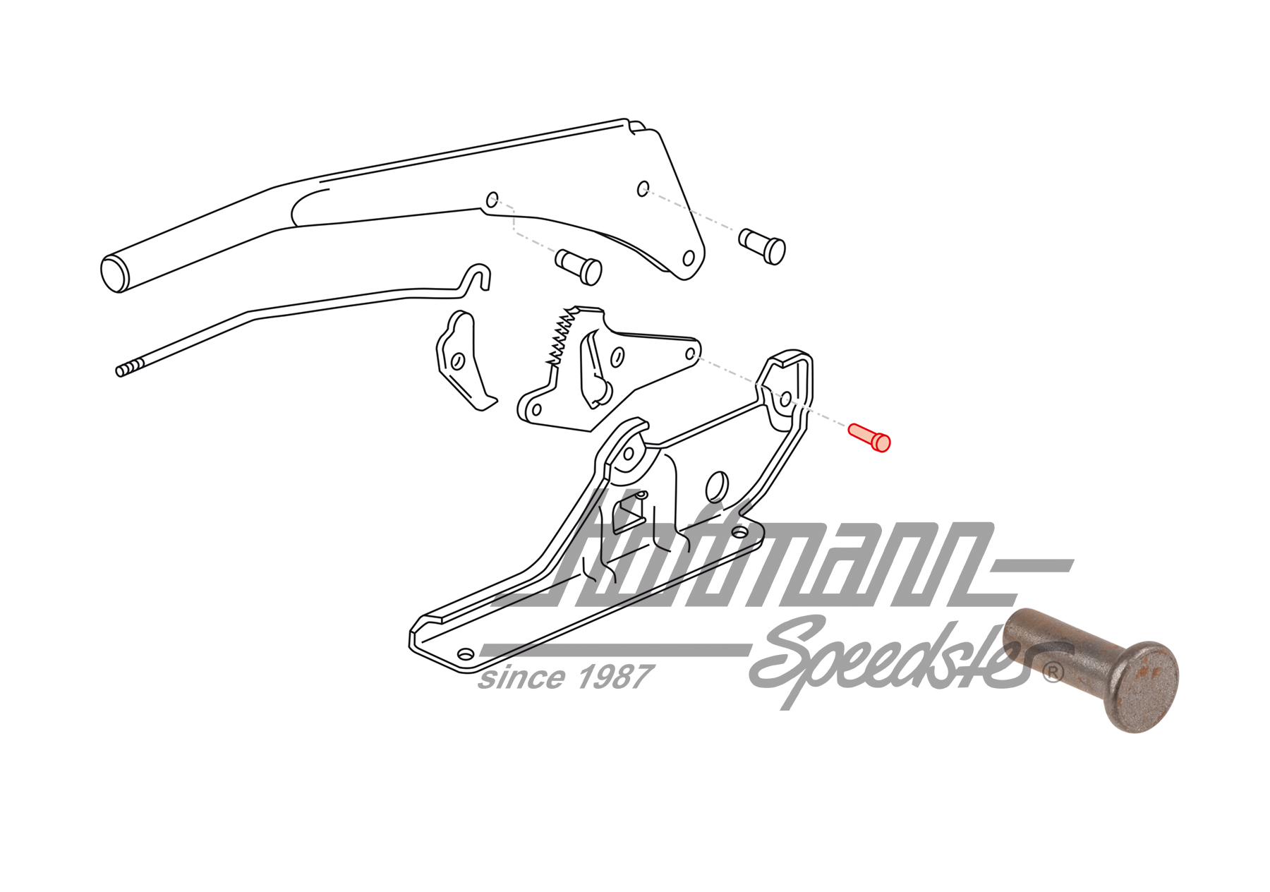 Niete, Zahnsegment/Nockenwellenrad Niete, Zahnsegment/Nockenwellenrad