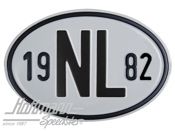 Nationalitätsschild "NL", "1982", Alu