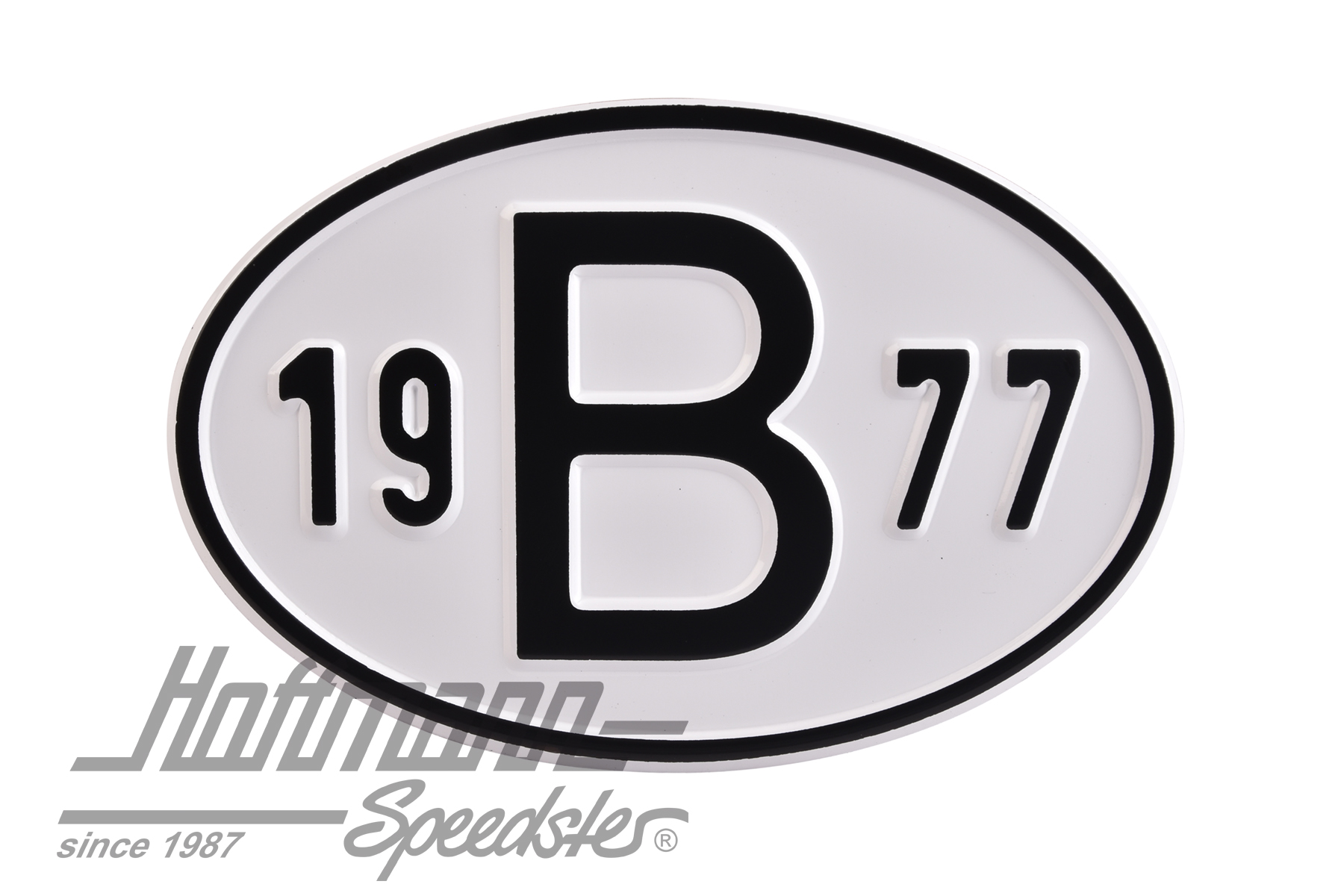 Nationalitätsschild "B", "1977", Alu