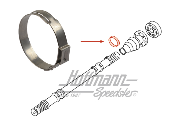 Schelle, Achsmanschette, 34.4-37.6x7mm Schelle, Achsmanschette, 34.4-37.6x7mm