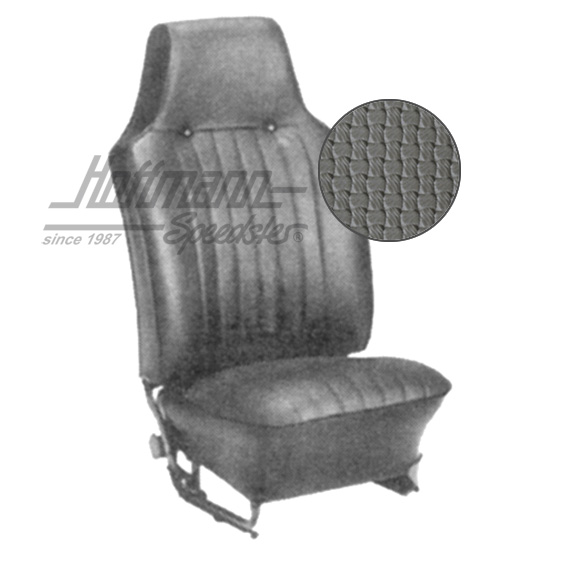 Sitzbezüge, Limousine, 67-69, Korbmuster, grau
