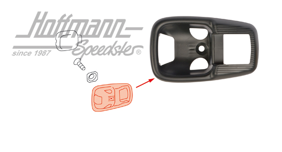 Türöffnerblende, Plastik/schwarz, 8.63- Türöffnerblende, Plastik/schwarz, 8.63-