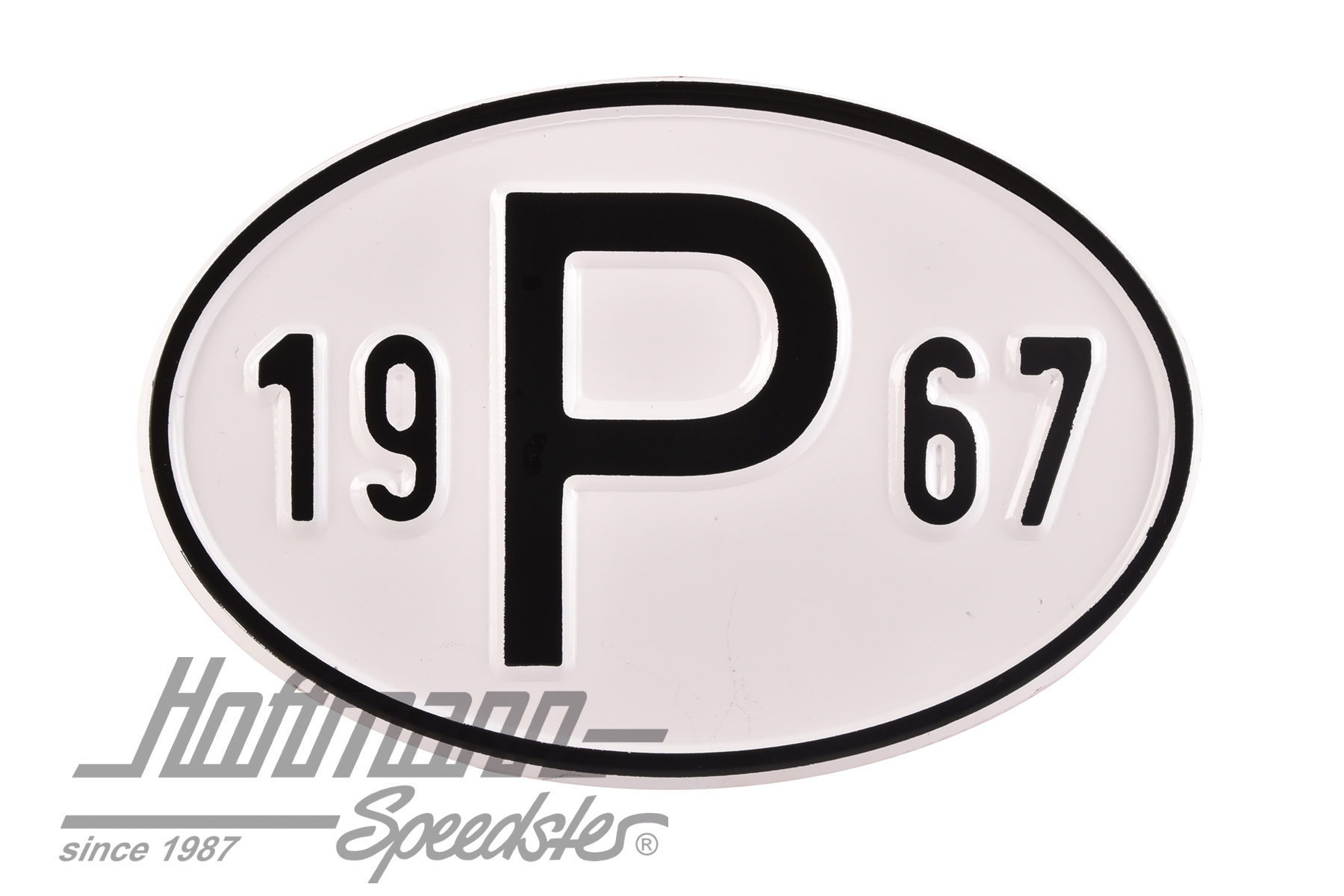 Nationalitätsschild "P", "1967", Alu