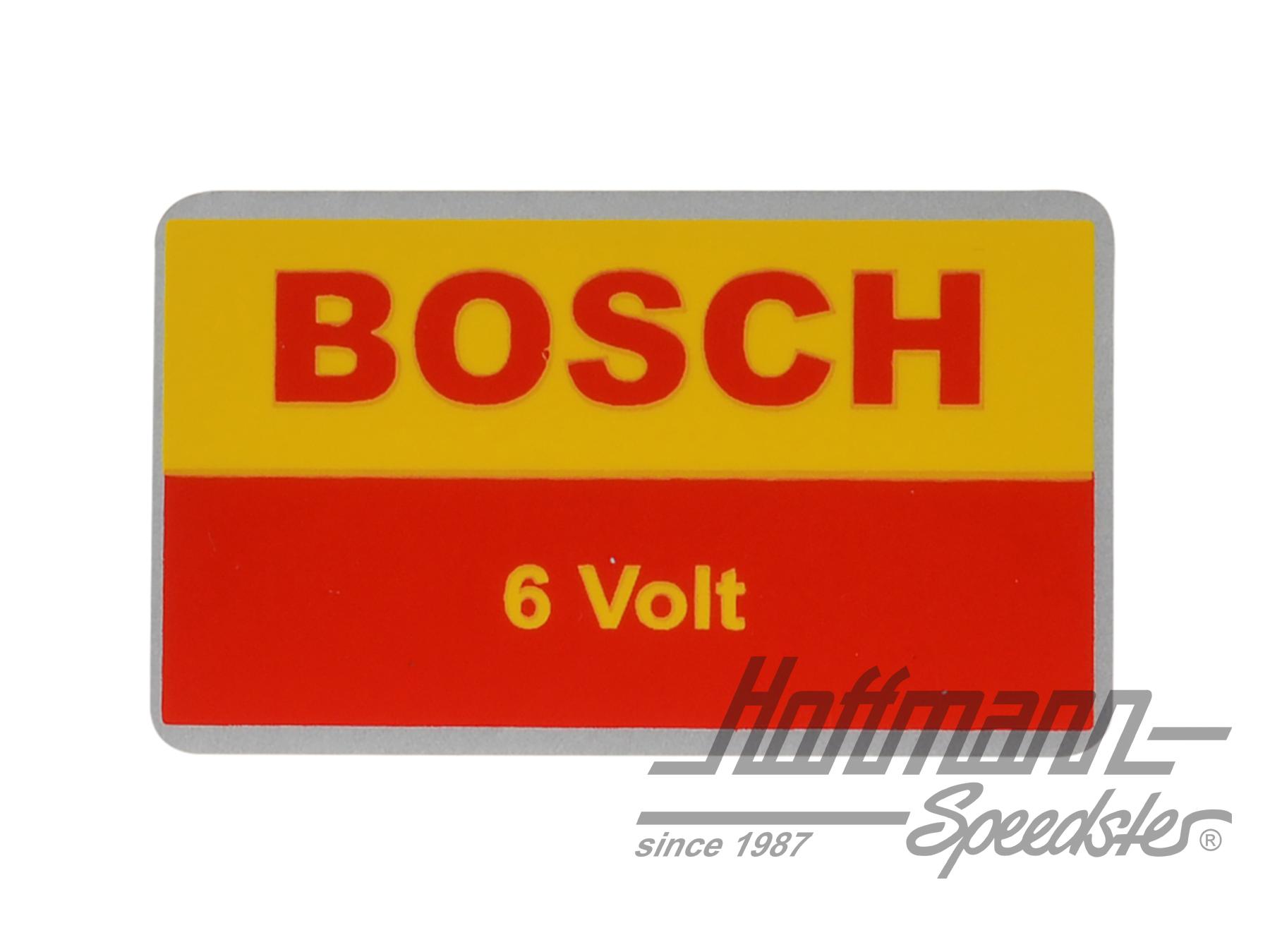 Aufkleber "6 Volt", Zündspule, gelb/rot Aufkleber "6 Volt", Zündspule, gelb/rot