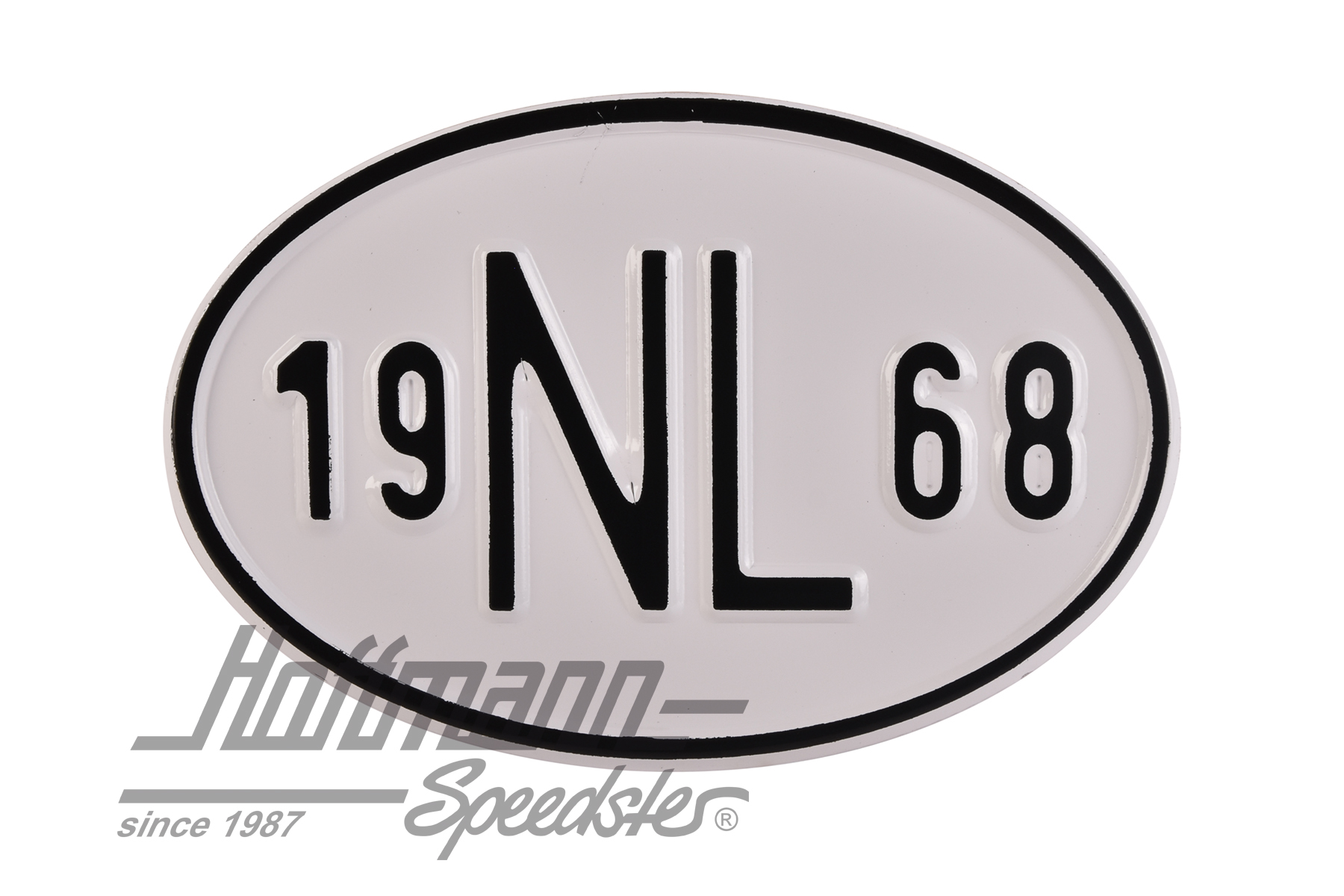Nationalitätsschild "NL", "1968", Alu