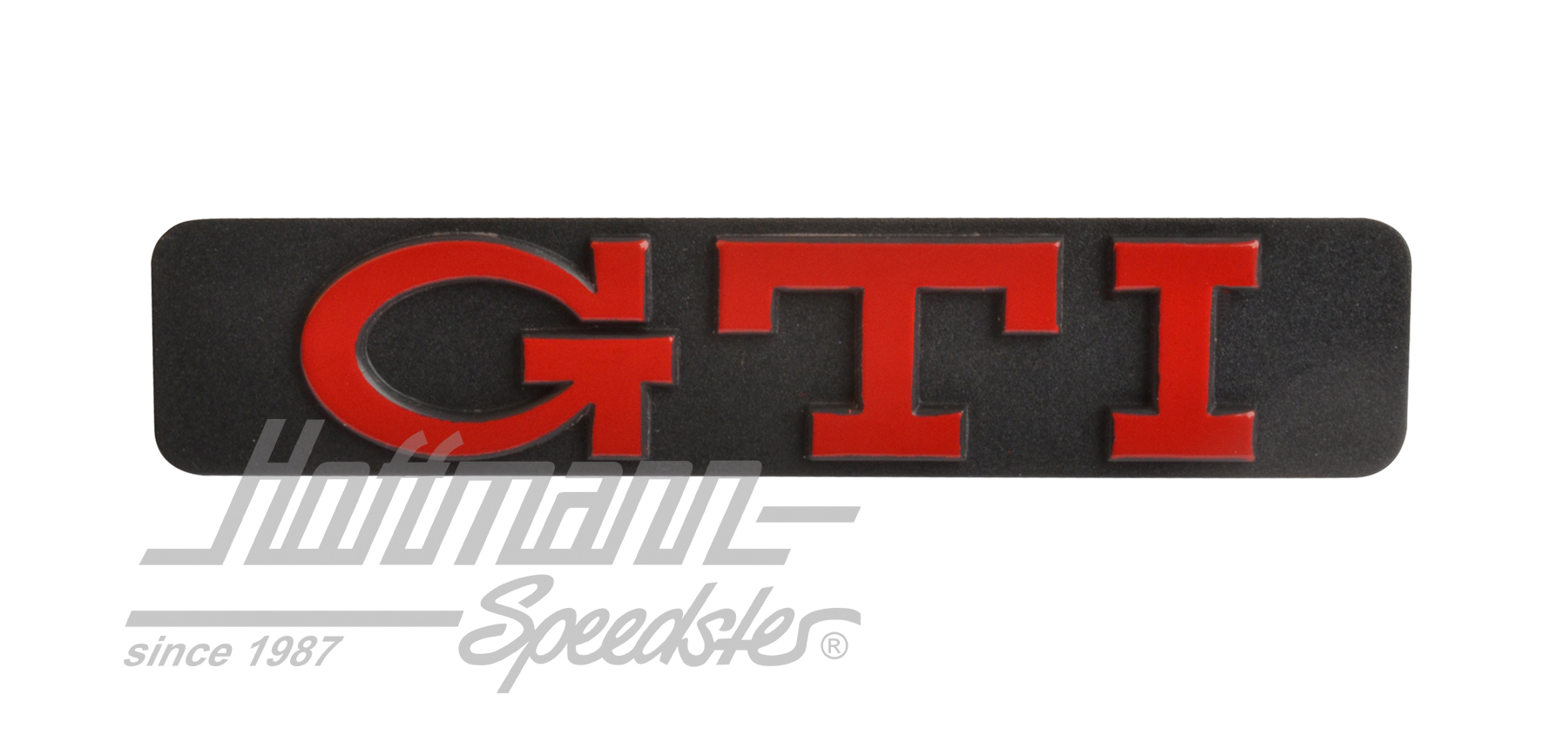 Schriftzug, GTI, seitl., Zierleiste, rot