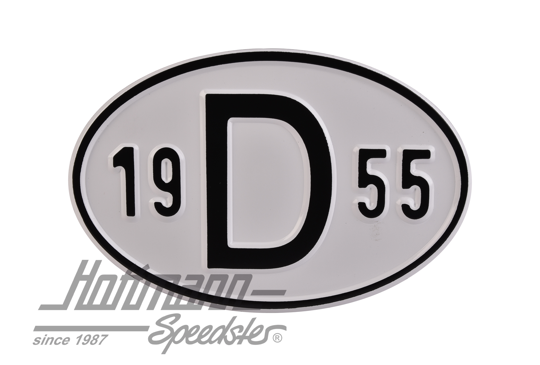 Nationalitätsschild "D", "1955", Alu