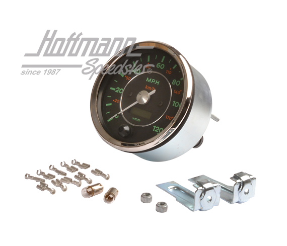 Tachometer, Porsche 356, 100mm, M./km/h